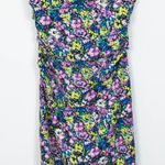 ZARA  Womens Floral Ruched Midi Sleeveless Tank Dress Size Small Feminine‎ Artsy Photo 0