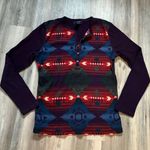 CHAPS Denim, Large Aztec Print long sleeve thermal style shirt, pit to pit is 19, length is 25 Photo 0