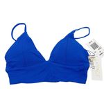 l*space L  Winnie Longline Bikini Top Ribbed Royal Blue Size Medium NEW with tags! Photo 3