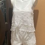 J.O.A. white lace open back romper Photo 1