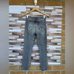 Mother 24 high waisted looker ankle fray huntress jeans gray 25 Gray Photo 6