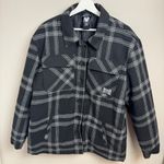 Broken Promises  Warrior Black & Grey Plaid Flannel Jacket Size XL Unisex Photo 3