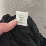 Garnet Hill  Black Silk Crinkled Skirt Elastic Waist Midi Boho broomstick Size 10 Photo 5