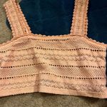 Aerie  Pink Crochet Crop Top small Photo 4