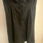 Ann Taylor Womens Black Shirt Midi Dress Size 2 Bust 34” Button Down Cap Sleeve Photo 3