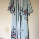 KIM + ONO Authentic Japanese Long Blue Floral Kimono Size undefined Photo 1