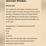 Women's Red Cotton Sports Bra Size XL Photo 7