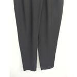ZARA Black Trouser Pants Women's Medium Pleated High Waisted Corpcore Career Photo 2