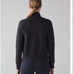 Lululemon NTS Black Cotton Cropped Full Zip Stretch Bomber Jacket 2 Photo 2