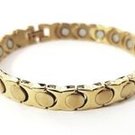 New Stainless steel gold magnetic bracelet 7.5" Photo 4