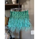 retrofete Tai Feather Sequin Mini Skirt Sea Foam Womens Size Small Green Photo 8