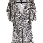 Coco reef  Adorn Animal-Print Swim Cover-Up Dress Brown White Size M Photo 2
