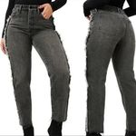 Good American GOOD AMERICAN Good Boy Frayed Outseam Straight Leg Jeans Photo 12