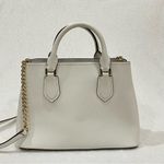 DKNY Ivory Leather Bianca Medium Satchel Bag Photo 3