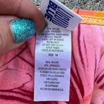 Vintage 90s 3 Piece Bikini Tankini Orange Sunset Floral Swimsuit Set Size M Photo 8