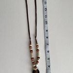 Bohemian Ethnic Style Ceramic Tassel Adjustable Necklace Sweater Chain Accessori Brown Photo 12