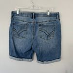 Lincoln Outfitters Distressed Patched Med Wash Jean Shorts Women's Plus Size 16 Photo 2