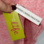 Made for life Womens Fleece Lined Hood Zip Front Sweatshirt Coral Pink Size Larg Photo 4