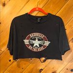 “Nashville” distressed cropped baby tee Gray Size L Photo 0