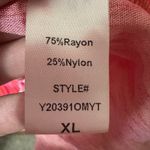 Tuckernuck Pomander Place Hot Pink Red Ikat Kenzo Tiered Mini Dress Size XL Photo 6