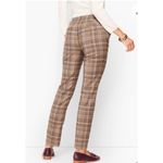 Talbots  Brown Plaid Wool Ankle Pants Size 6 Slim Taper‎ Classic Workwear Photo 7