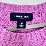 Lands' End  Drifter‎ Pink Long Sleeve Cable knit Sweater Fisherman Cabin Med Photo 5