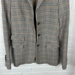 ZARA Wool Blend Brown Houndstooth Knit Blazer Jacket Size XS Photo 3