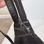 Vintage Black Leather Sling Backpack Purse Bag Women’s Fall Classic Photo 4