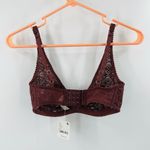 Free People INTIMATELY Bra Size 32D Lace Wire Brown NWT Eyelet Lace Crochet Photo 1