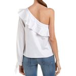NICHOLAS One Shoulder Top White Sz 0 NWT Photo 3