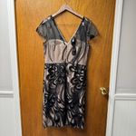 JS Collections  Soutache Short Sleeve Lace Cocktail Dress Black Nude 12 NWOT Photo 10