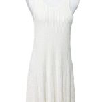 Theory Womens Ottoman Day Dress Shell White Knit Stretch Tank Sleeveless Size M Photo 2