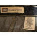 Faded Glory  Women's Dark Wash Capri Jean's with Red Belt‎ Size Ladies 14 Photo 2