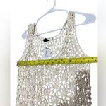 New! Windsor Crochet Pullover Top Cream Medium Acrylic Fringe Cover Up Beachy White Photo 5