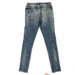 Buckle Black | Dark Wash Distressed Zipper Pocket Skinny Fit Jeans Size 25" Photo 1