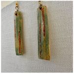 RAG artisan hand painted ceramic drop earrings Photo 1
