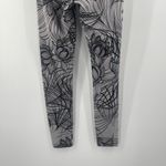 Beyond Yoga Leggings Small Abstract Floral Gray High Waist Flip It & Reverse It Photo 9