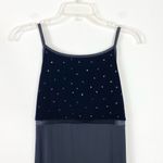 Vintage 90’s Byer Too! Black Velvet Sparkly Maxi Formal Party Dress Size S Photo 4