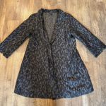 Eileen Fisher  Ikat Embers Jacquard Jacket Black Blazer Small Photo 1