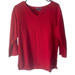 Eucalyptus Women's Size Small Red Cotton 3/4 Sleeve Hippie Boho Blouse Photo 0
