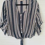 Harper Heritage Striped Tie Front Top Photo 2