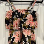 Kona Sol  Black And Pink Floral Swim‎ Top Size Small Photo 0