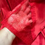 Victoria's Secret Red satin robe kimono M/L Photo 5