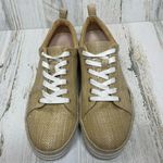 Jack Rogers Mia Rattan Platform Sneakers size 9 Natural Resortwear Preppy Photo 1