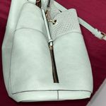 Perforated Faux Leather Shoulder Bag with detached pouch Green Photo 3