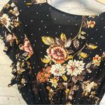 Gypsy  Love ruffle colorful floral cottagecore baby doll top size Large boho chic Photo 2