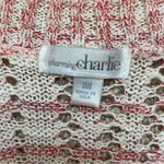Charming Charlie Coastal Casual Open Crochet Knit Sweater Medium Photo 4
