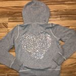 Victoria's Secret Vintage Y2K  PINK Grey Silver Bling Rhinestone Zip Up Hoodie M Photo 1