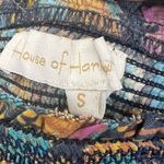 House of Harlow 1960 Smocked Top Blue Size S Ruffle Sleeve Peplum Stretch Photo 1