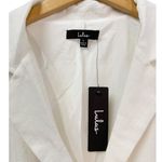 Lulus Central Park Sweetie White Linen Collared Button Photo 3